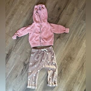 🍃3/$30 Pink and Tan Kids Matching Set